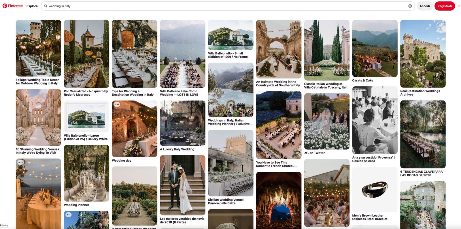 Wedding in Italy from   Windhoek – Namibia | Romantic Italian Weddings